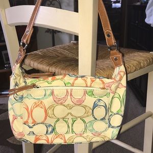 👜 Coach Small Multi Colored “C” Handbag